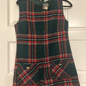 Stylish Plaid Jumpsuit in Green and Red